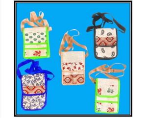 Oxford Cell Pouch Jute Bags - Handmade & Eco-Friendly
